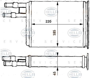 Топлообменник HELLA за PEUGEOT BOXER (ZCT_) платформа от 1994 до 2002