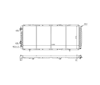 Воден радиатор P.R.C за CITROEN JUMPER I (230) платформа от 1994 до 2002