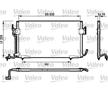 Кондензатор климатизации VALEO за CITROEN BERLINGO (MF) пътнически от 1996 до 2011