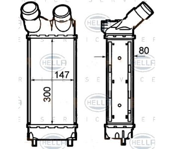 Интеркулер HELLA за CITROEN BERLINGO (B9) товарен от 2008 до 2018