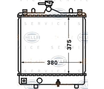 Радиатор, охлаждане на двигателя HELLA 8MK 376 771-161 за OPEL AGILA (A) (H00) от 2000 до 2007