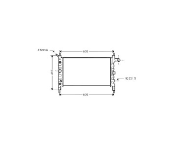 Воден радиатор P.R.C за OPEL ASTRA F (55_) товарен от 1991 до 1999
