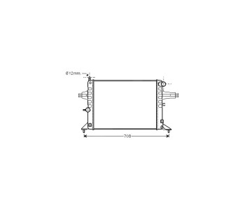Воден радиатор TOP QUALITY за OPEL ASTRA G (F07_) купе от 2000 до 2005