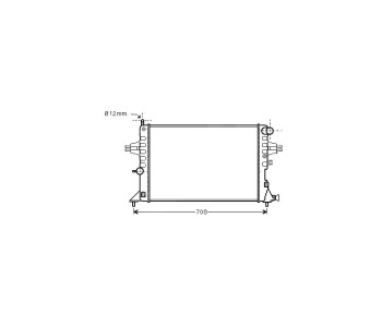 Воден радиатор TOP QUALITY за OPEL ASTRA G (F07_) купе от 2000 до 2005