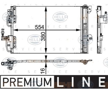 Кондензатор, климатизация HELLA 8FC 351 317-531 за OPEL ASTRA G (F35_) комби от 1998 до 2009