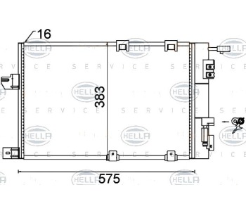 Кондензатор, климатизация HELLA 8FC 351 301-244 за OPEL ASTRA G (F67) кабриолет от 2001 до 2005