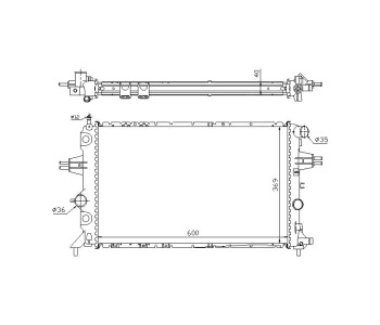Воден радиатор TOP QUALITY за OPEL ASTRA G (F35_) комби от 1998 до 2009