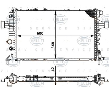 Радиатор, охлаждане на двигателя HELLA 8MK 376 713-014 за OPEL ASTRA G (F07_) купе от 2000 до 2005