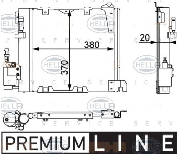 Кондензатор, климатизация HELLA 8FC 351 301-371 за OPEL ASTRA G (F67) кабриолет от 2001 до 2005