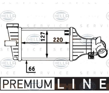 Интеркулер (охладител за въздуха на турбината) HELLA 8ML 376 723-411 за OPEL ASTRA G (F48_, F08_) хечбек от 1998 до 2009