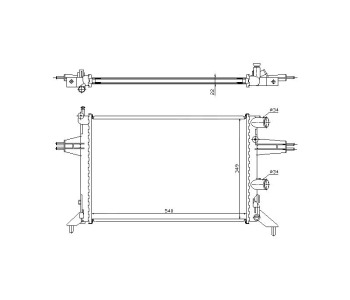 Воден радиатор TOP QUALITY за OPEL ASTRA G (F35_) комби от 1998 до 2009