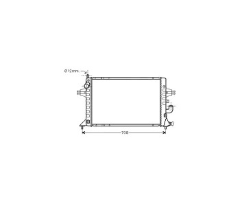 Воден радиатор TOP QUALITY за OPEL ASTRA G (F70) товарен от 1999 до 2005