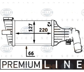 Интеркулер (охладител за въздуха на турбината) HELLA 8ML 376 723-181 за OPEL ASTRA G (F35_) комби от 1998 до 2009