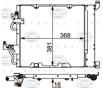 Кондензатор, климатизация HELLA 8FC 351 301-754 за OPEL ZAFIRA B (A05) от 2005 до 2015