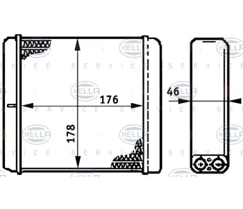 Топлообменник HELLA за OPEL VECTRA A (J89) седан от 1988 до 1995