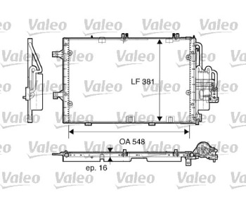 Кондензатор климатизации VALEO за OPEL COMBO C пътнически от 2001 до 2011