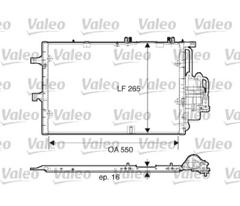 Кондензатор климатизации VALEO за OPEL CORSA C (F08, W5L) товарен от 2000