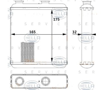 Топлообменник HELLA за OPEL MERIVA A (X03) от 2003 до 2010