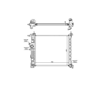 Воден радиатор TOP QUALITY за OPEL MERIVA B (S10) от 2010