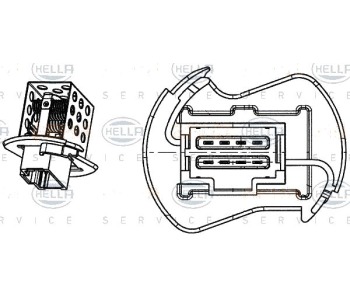 Съпротивление, вентилатор за вътрешно пространство HELLA 9ML 351 332-251