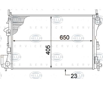 Воден радиатор HELLA за OPEL VECTRA C (Z02) седан от 2002 до 2009