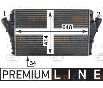 Интеркулер (охладител за въздуха на турбината) HELLA 8ML 376 760-611 за OPEL VECTRA C SIGNUM (Z03) хечбек от 2003 до 2009