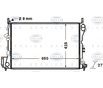 Воден радиатор HELLA за OPEL VECTRA C (Z02) седан от 2002 до 2009