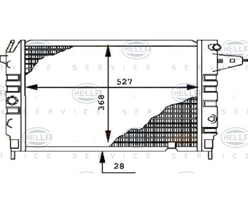 Радиатор, охлаждане на двигателя HELLA 8MK 376 715-711 за OPEL VECTRA A (J89) хечбек от 1988 до 1995