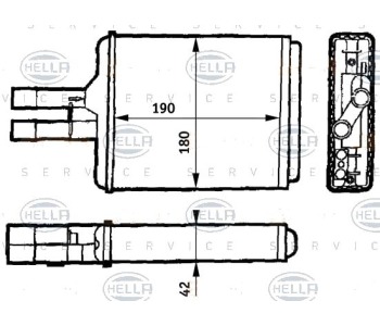 Топлообменник HELLA за OPEL VECTRA B (J96) седан от 1995 до 2002