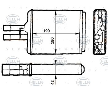 Топлообменник HELLA за OPEL VECTRA B (J96) хечбек от 1995 до 2003