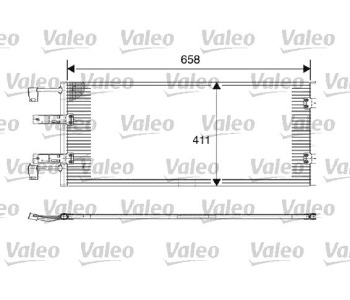 Кондензатор климатизации VALEO за OPEL VIVARO A (F7) товарен от 2001 до 2014