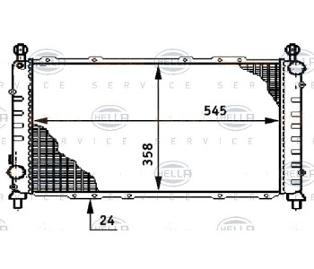 Воден радиатор HELLA за ALFA ROMEO 145 (930) от 1999 до 2001