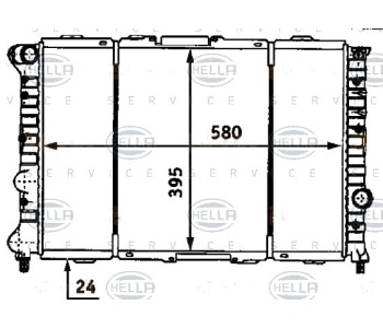 Радиатор, охлаждане на двигателя HELLA 8MK 376 718-111 за ALFA ROMEO 156 Sportwagon (932) от 2000 до 2006