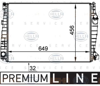 Радиатор, охлаждане на двигателя HELLA 8MK 376 764-331 за ALFA ROMEO BRERA (939_) от 2006 до 2011