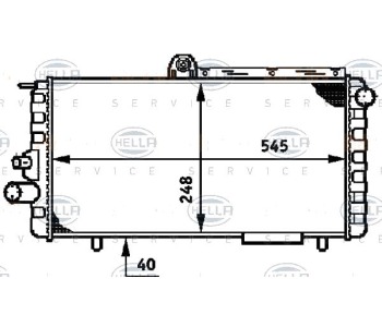 Радиатор, охлаждане на двигателя HELLA 8MK 376 720-121 за ALFA ROMEO 33 Sportwagon (905A) от 1984 до 1989