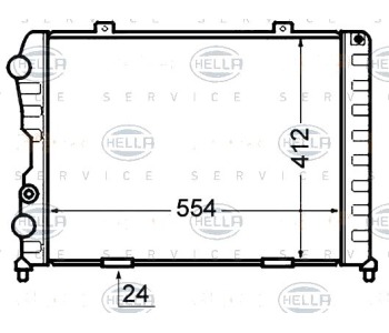 Радиатор, охлаждане на двигателя HELLA 8MK 376 766-001 за ALFA ROMEO GTV (916C_) от 1994 до 2005