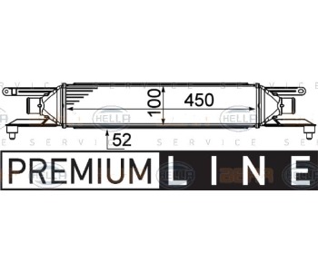 Интеркулер (охладител за въздуха на турбината) HELLA 8ML 376 910-001 за FIAT PUNTO (199) от 2012