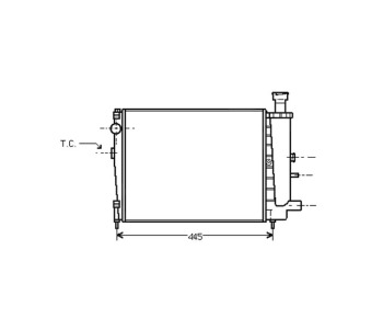 Воден радиатор TOP QUALITY за CITROEN AX (ZA-_) от 1991 до 1998