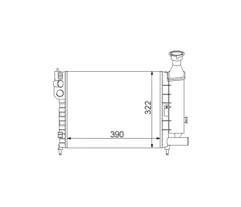 Воден радиатор TOP QUALITY за CITROEN AX (ZA-_) от 1991 до 1998