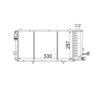 Воден радиатор TOP QUALITY за CITROEN C15 комби от 1987 до 2000