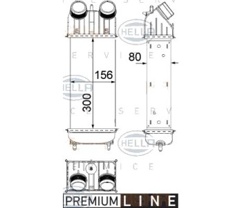 Интеркулер (охладител за въздуха на турбината) HELLA 8ML 376 756-401 за CITROEN C3 PICASSO от 2009 до 2017