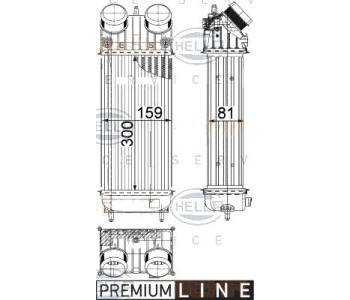 Интеркулер (охладител за въздуха на турбината) HELLA 8ML 376 822-231 за CITROEN DS3 от 2009 до 2015