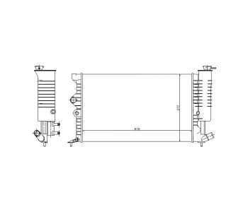 Воден радиатор TOP QUALITY за CITROEN XANTIA (X1) комби от 1995 до 1998