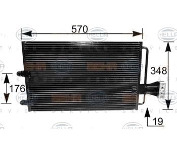 Кондензатор, климатизация HELLA 8FC 351 035-231 за CITROEN XANTIA (X1) комби от 1995 до 1998