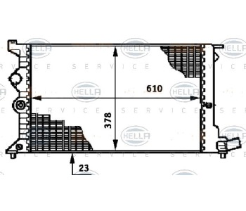 Воден радиатор HELLA за CITROEN XANTIA (X1) от 1993 до 1998