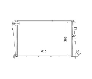 Воден радиатор TOP QUALITY за CITROEN XANTIA (X1) комби от 1995 до 1998