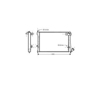 Воден радиатор TOP QUALITY за CITROEN XANTIA (X2) комби от 1998 до 2003