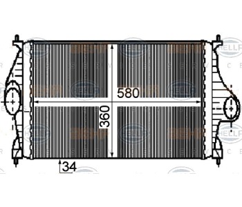 Интеркулер HELLA за CITROEN XANTIA (X2) комби от 1998 до 2003