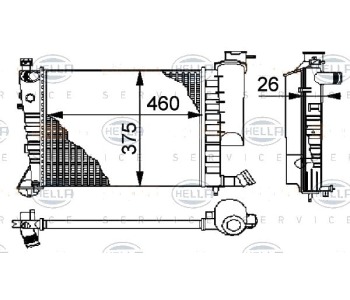 Радиатор, охлаждане на двигателя HELLA 8MK 376 710-254 за CITROEN XSARA (N0) купе от 1998 до 2005