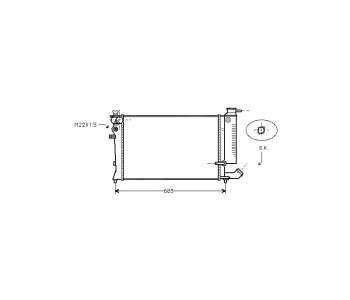 Воден радиатор TOP QUALITY за CITROEN XSARA (N0) купе от 1998 до 2005